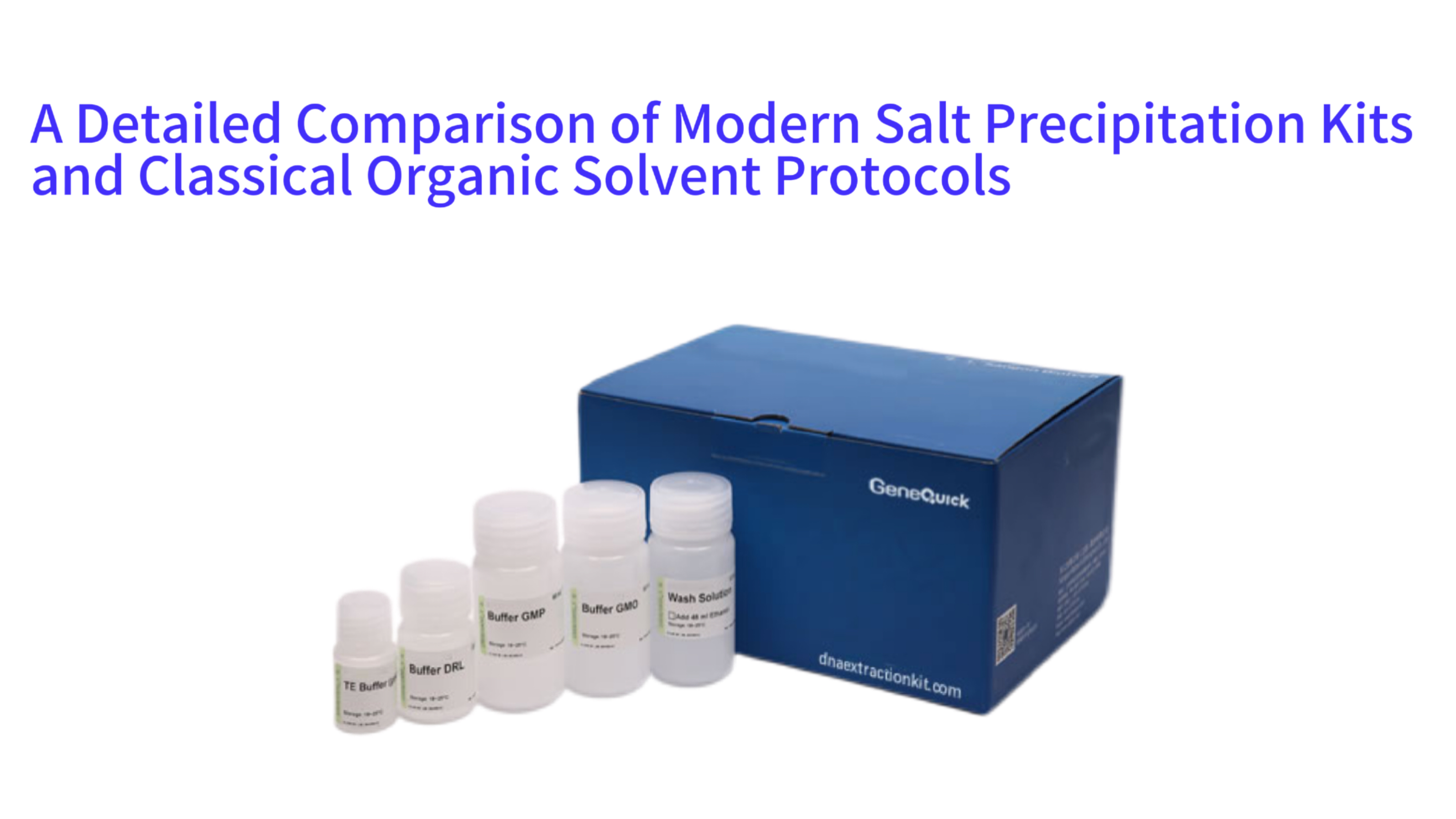 A Detailed Comparison of Modern Salt Precipitation Kits and Classical Organic Solvent Protocols